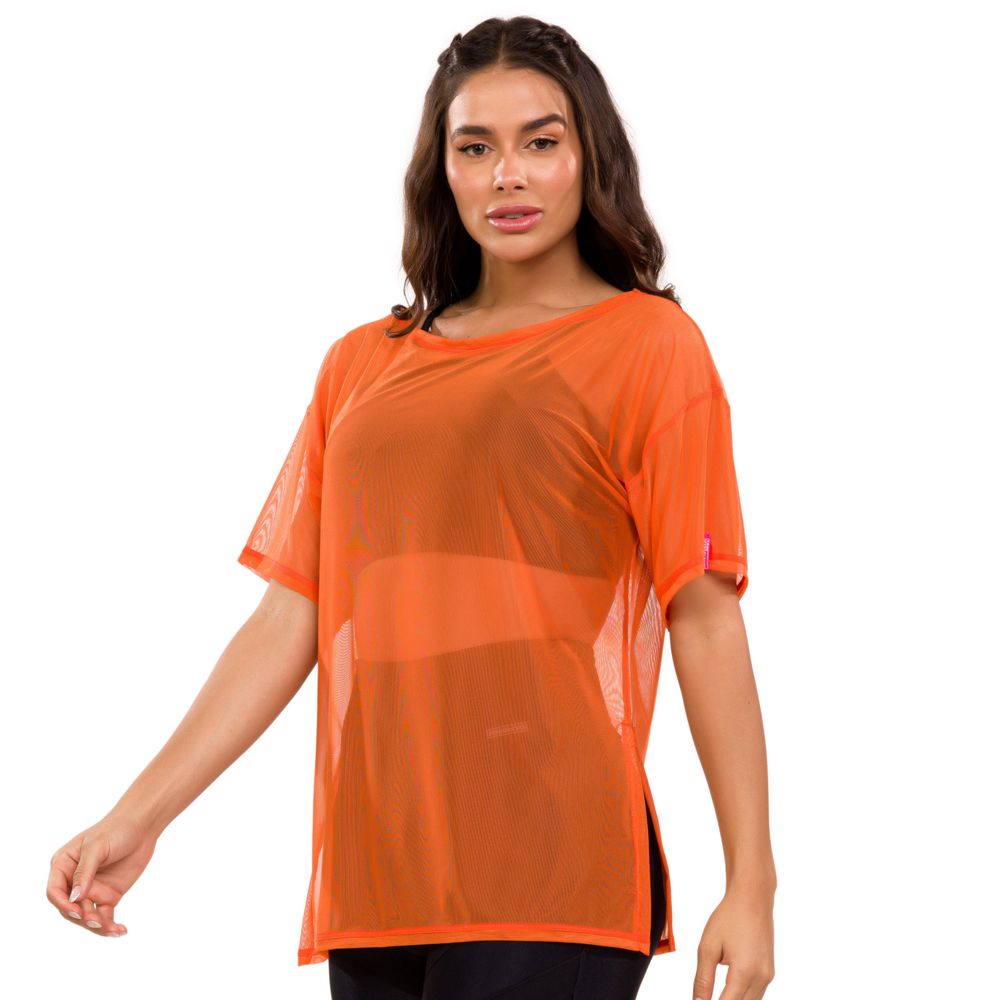 blusao-de-tule-laranja-tangerina-com-fita-emborrachada-laranja-p 1