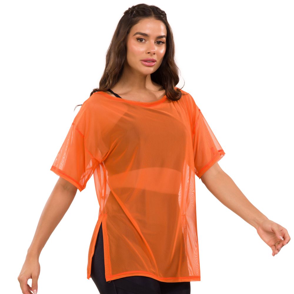 blusao-de-tule-laranja-tangerina-com-fita-emborrachada-laranja-p 3