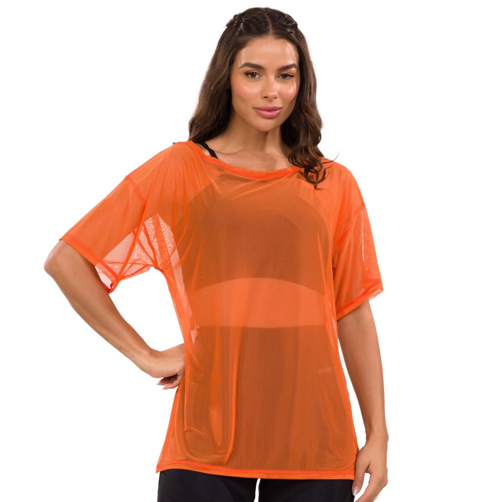 blusao-de-tule-laranja-tangerina-com-fita-emborrachada-laranja-p 4