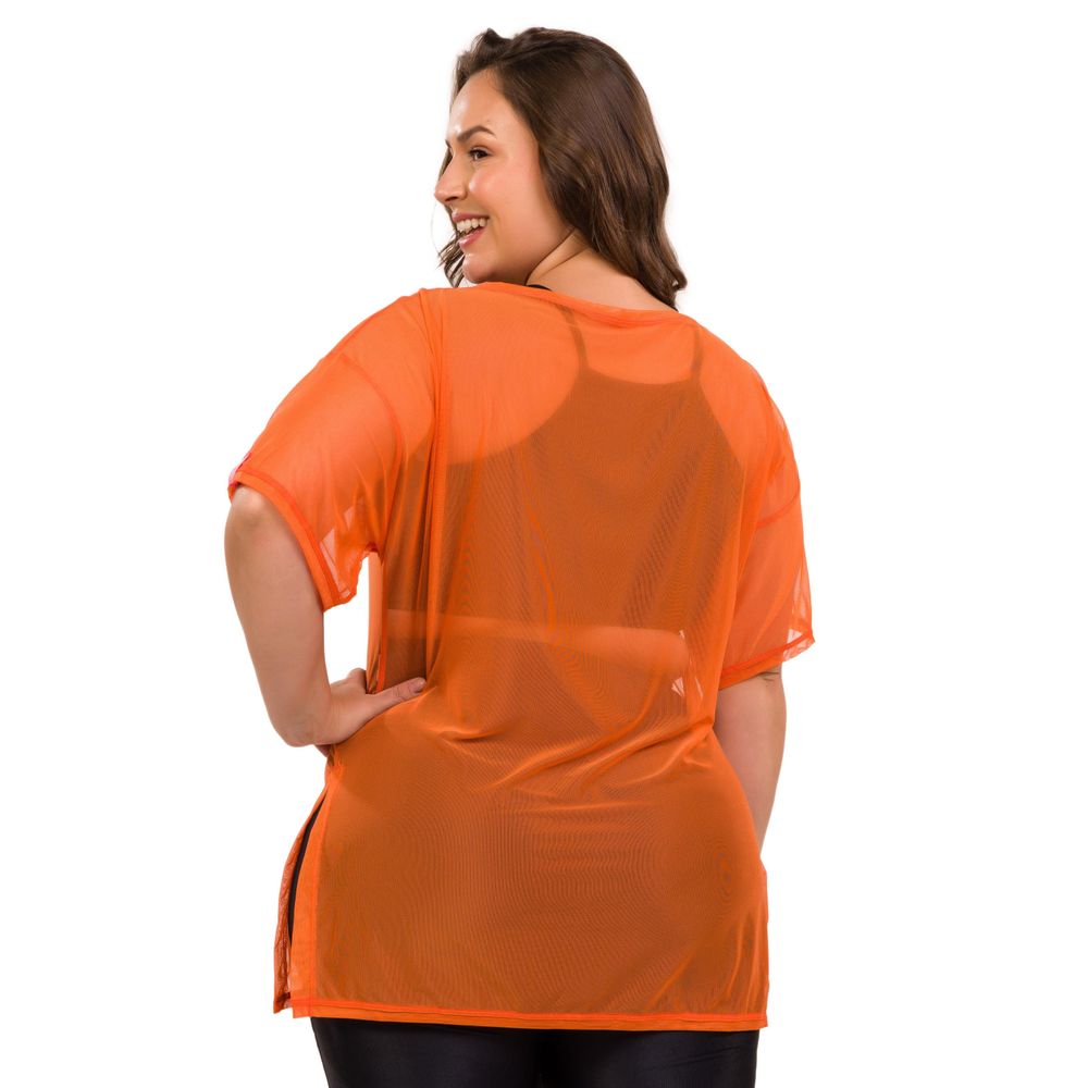 blusao-de-tule-laranja-tangerina-com-fita-emborrachada-laranja-p 7