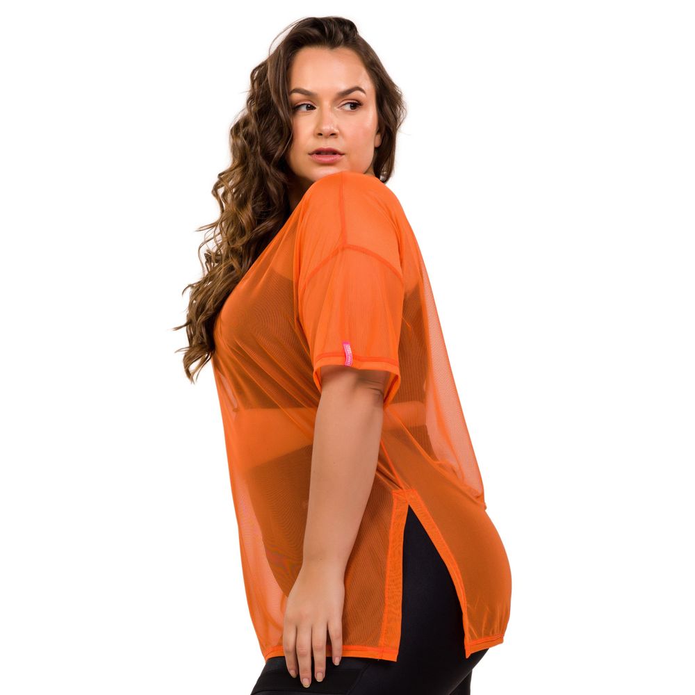 blusao-de-tule-laranja-tangerina-com-fita-emborrachada-laranja-p 8