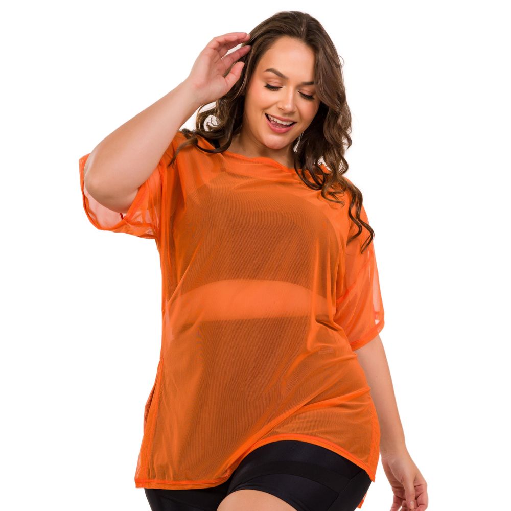 blusao-de-tule-laranja-tangerina-com-fita-emborrachada-laranja-p 9