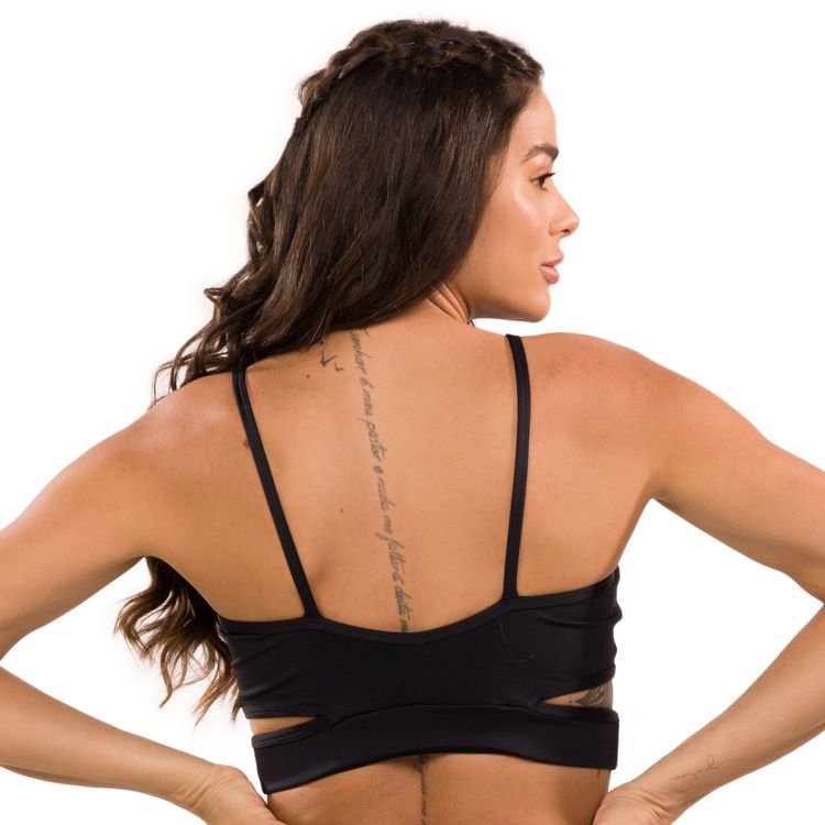 Top Jubilee Preto Poliamida Com Bojo