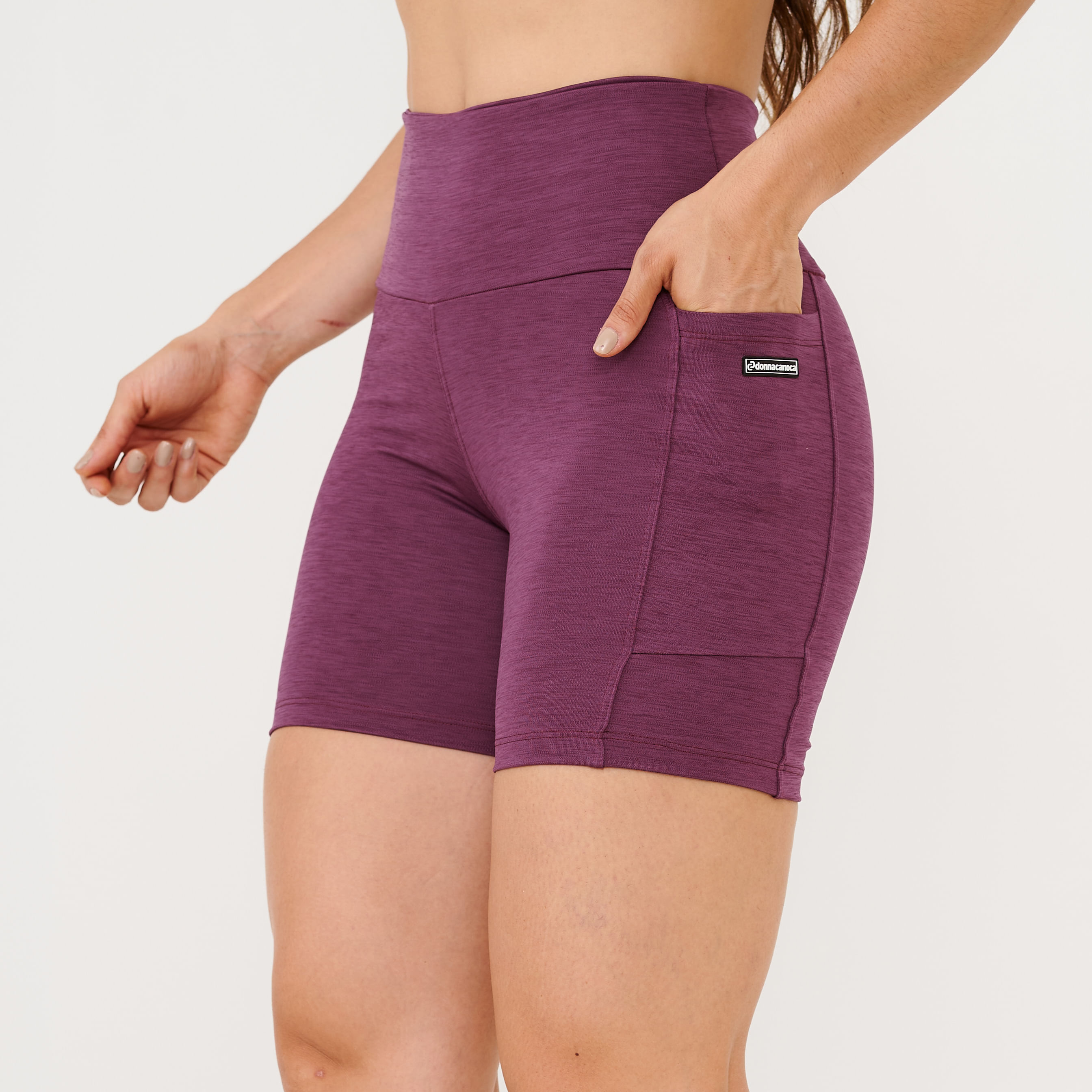 Short Essential em Degrade Bordo Medio em Suplex Poliamida