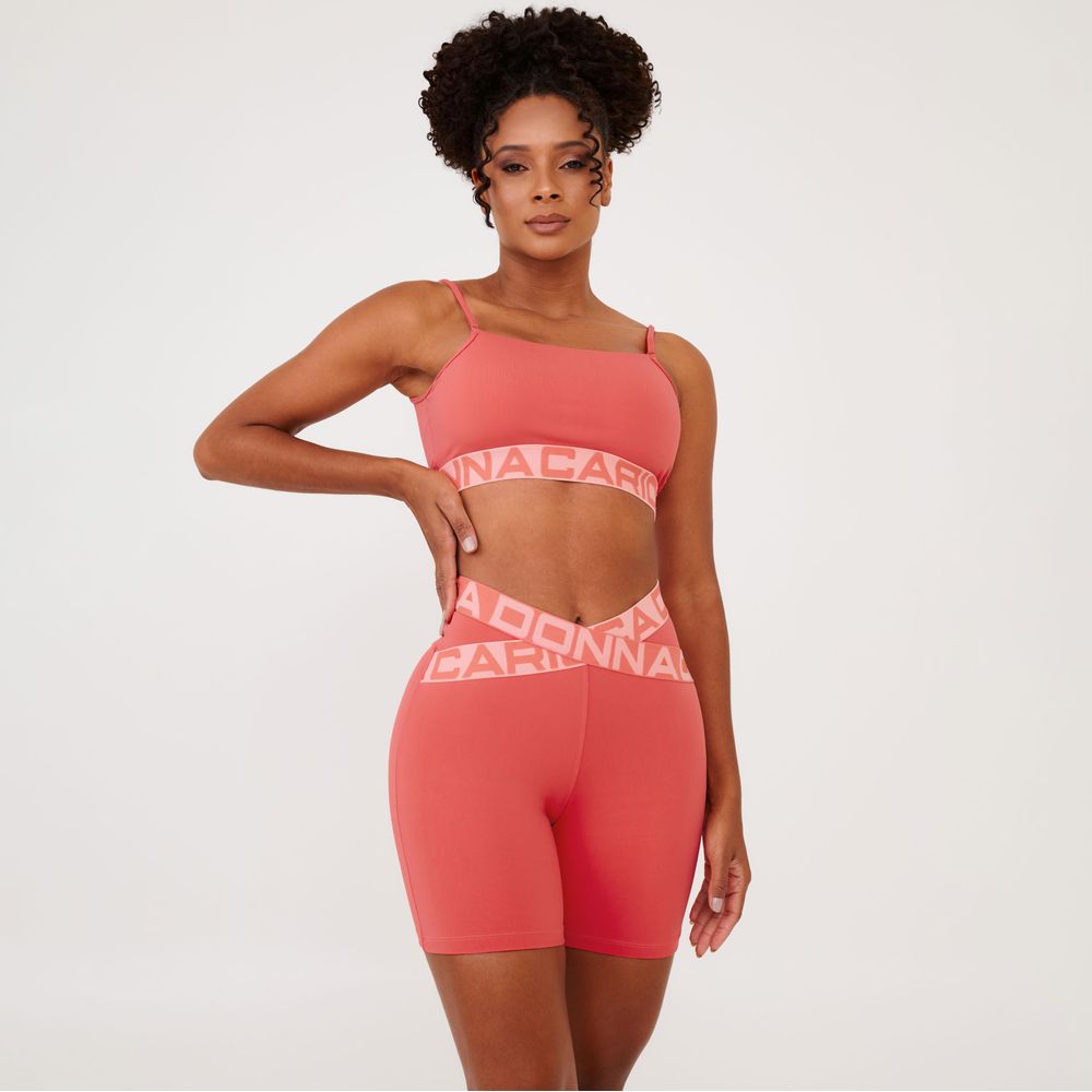 short-attack-rosa-flower-coral-poliamida-laranja-p 2