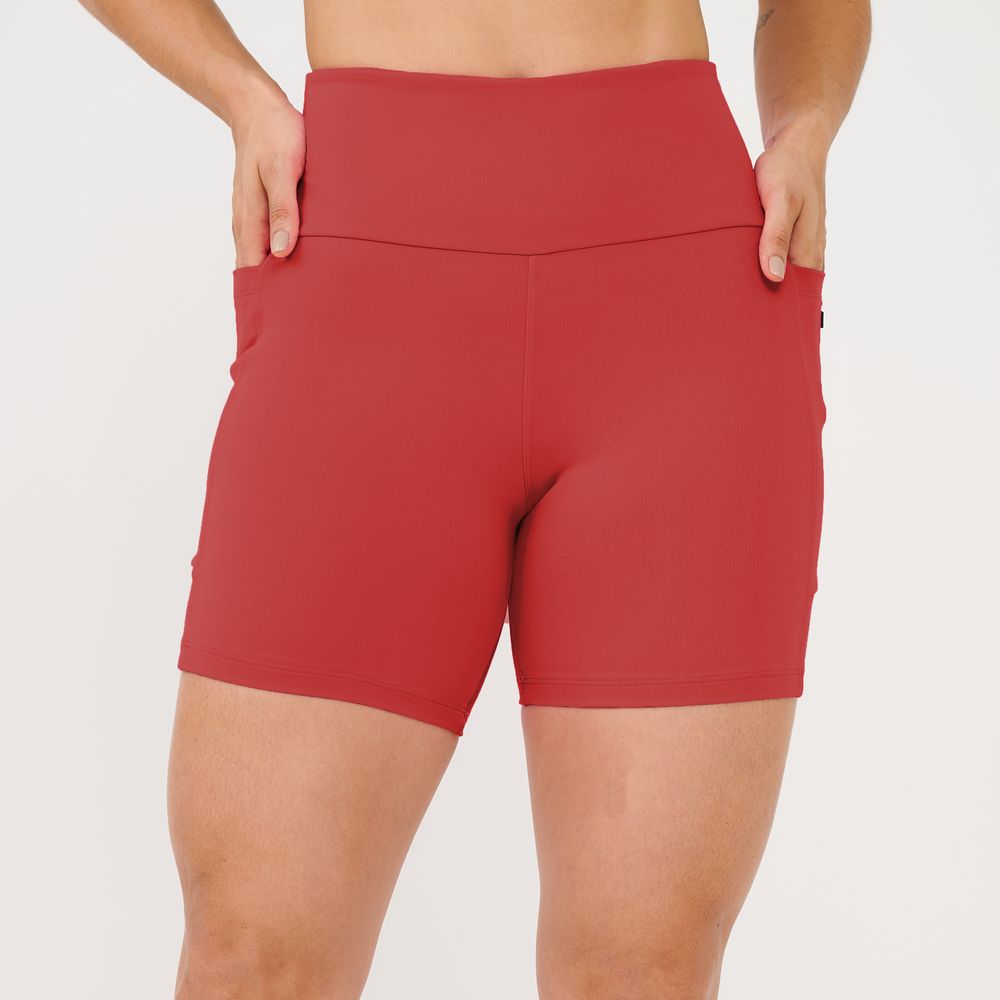 short-essential-marrom-em-suplex-poliamida-com-bolso-laranja-p 4