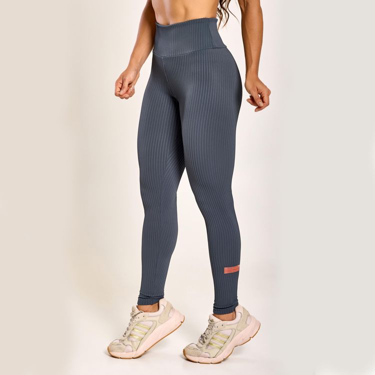 Legging New Channel Grafite Canelado