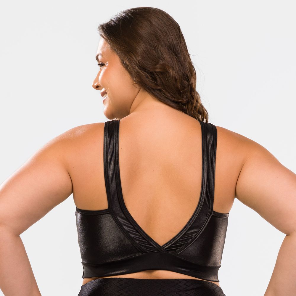 top-millennium-preto-texturizado-e-cirre-com-bojo-preto-p 2