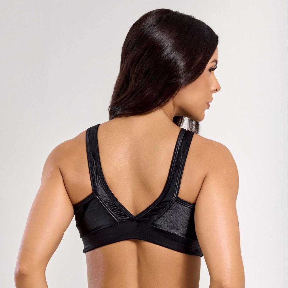 top-millennium-preto-texturizado-e-cirre-com-bojo-preto-p 3