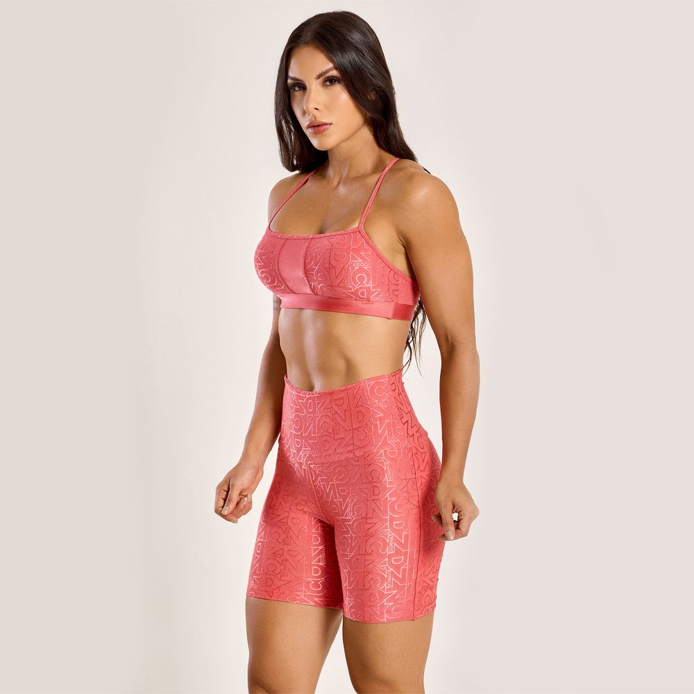 conjunto-short-j-winner-coral-madras-texturizado 3