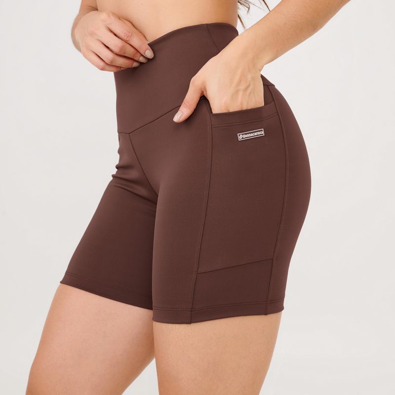short-essential-marrom-chocolamore-poliamida-com-bolso-marrom-p 3