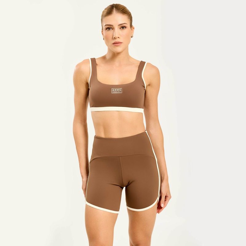 conjunto-short-impression-castanho-capuccine-poliamida 1