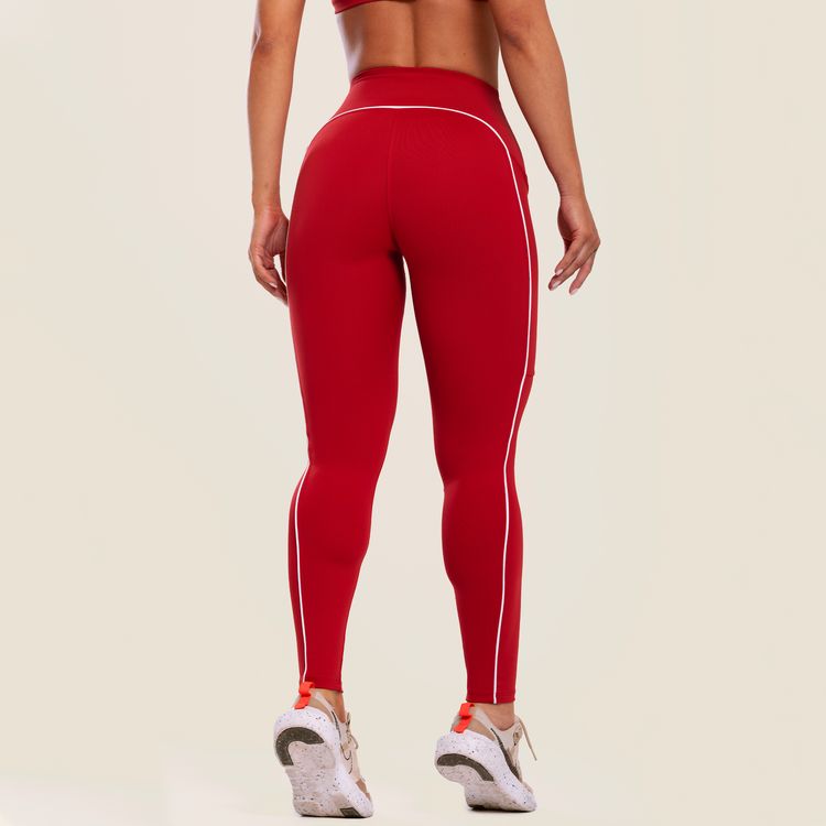 Legging Future Vermelho Rubi Poliamida