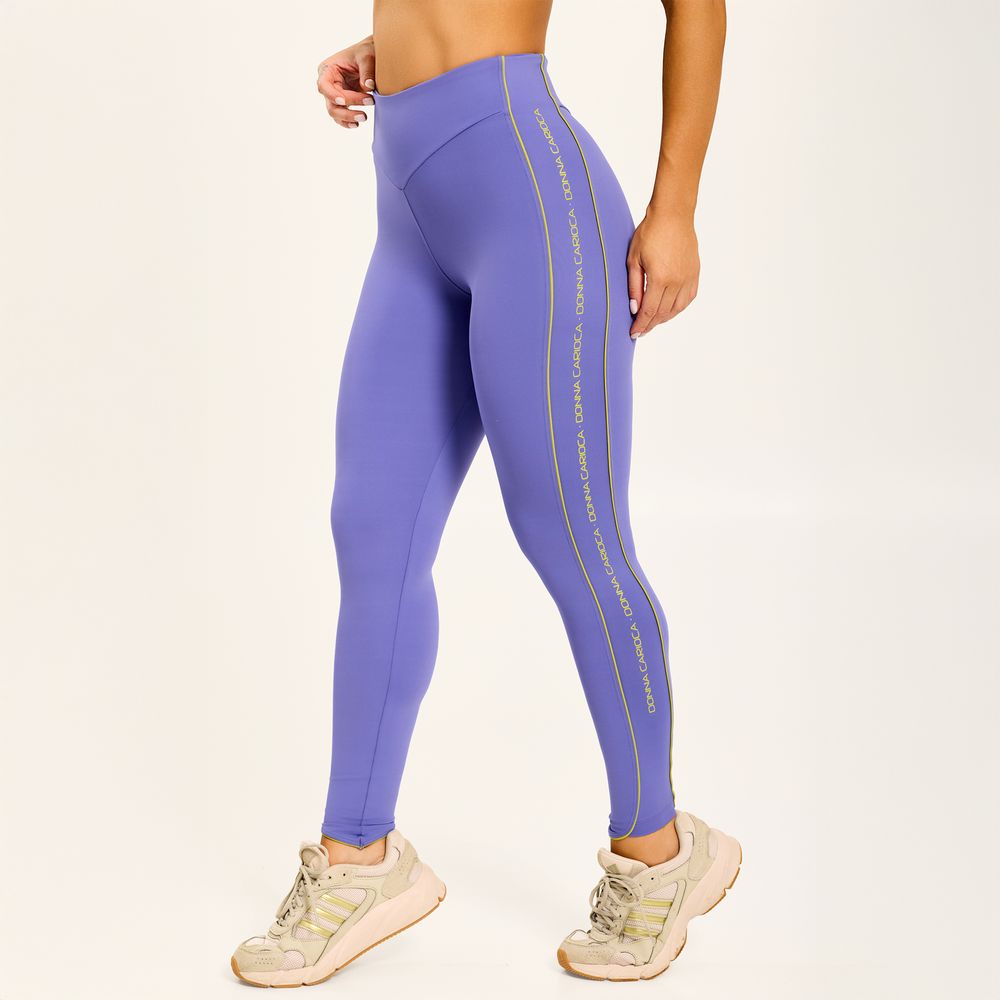 LEGGING PERCEPTION LILÁS HORTÊNSIA POLIAMIDA COM ESTAMPA EMBORRACHADA