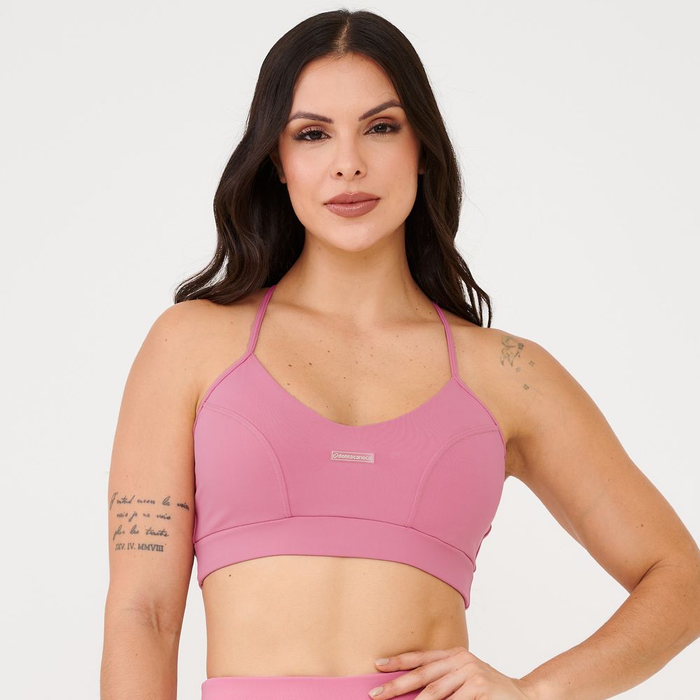 トップス rose TOP ESSENTIAL ROSE AUDREY EM SUPLEX POLIAMIDA COM BOJO