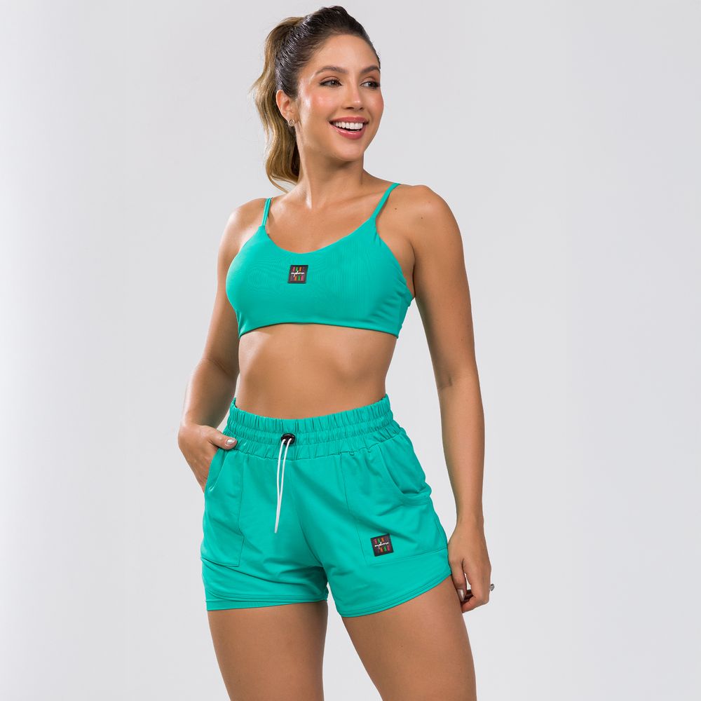 SHORT SOLTINHO VERDE MENTA POLIAMIDA SOFT