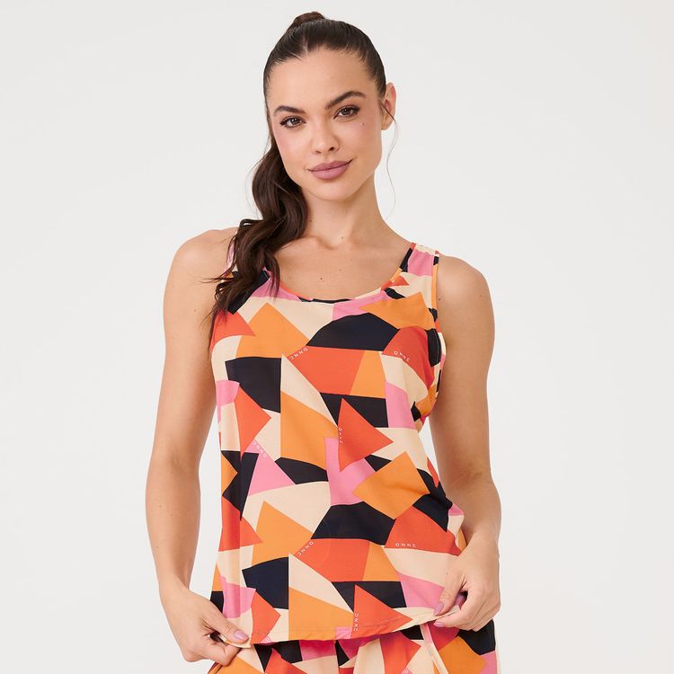 Regata Decote Costas Estampa Senses Poliamida Soft