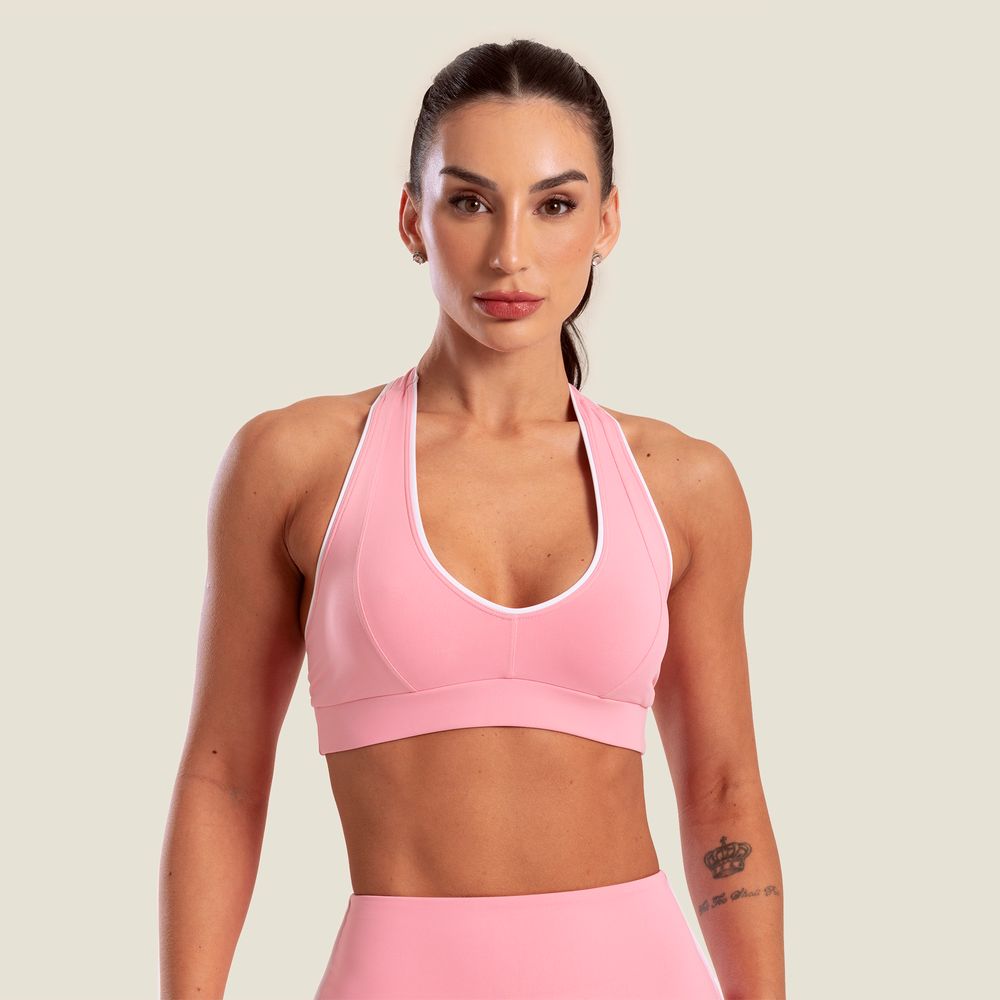 TOP AGILE ROSA SPRING PINKA POLIAMIDA COM BOJO