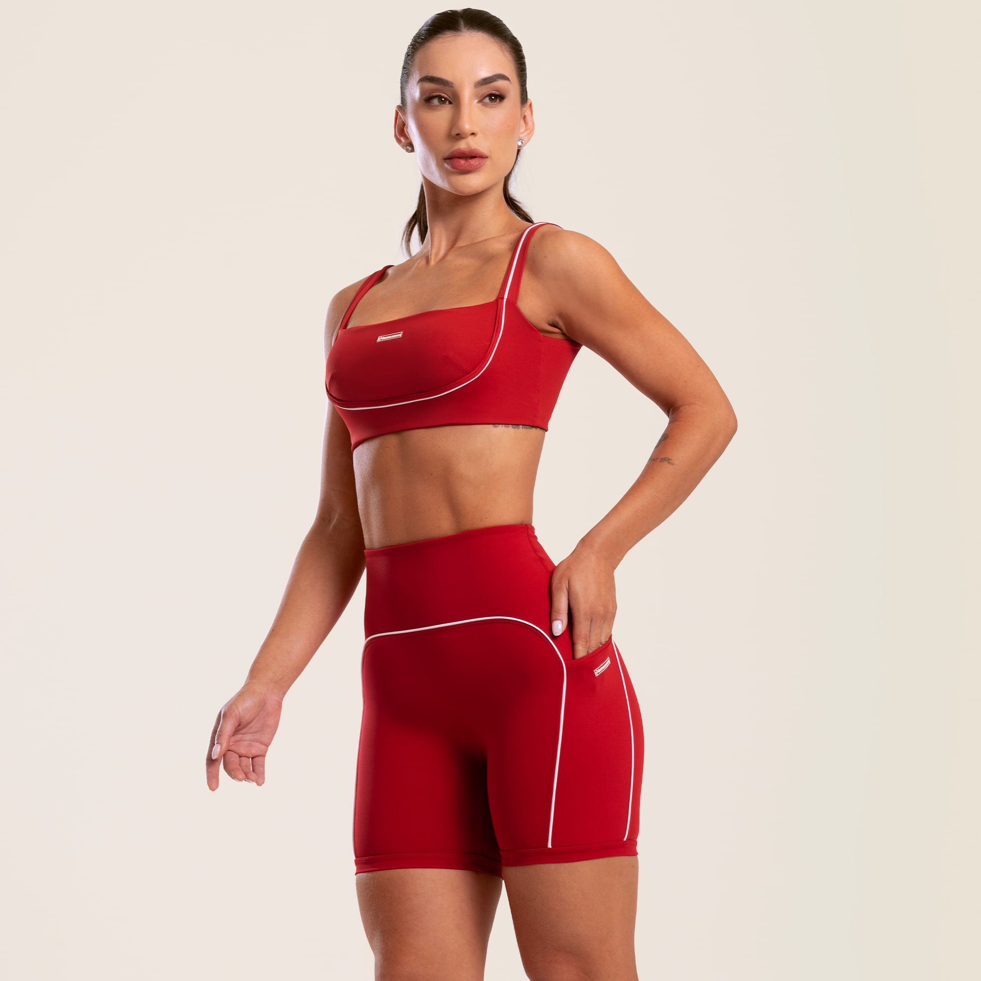 SHORT FUTURE VERMELHO RUBI POLIAMIDA