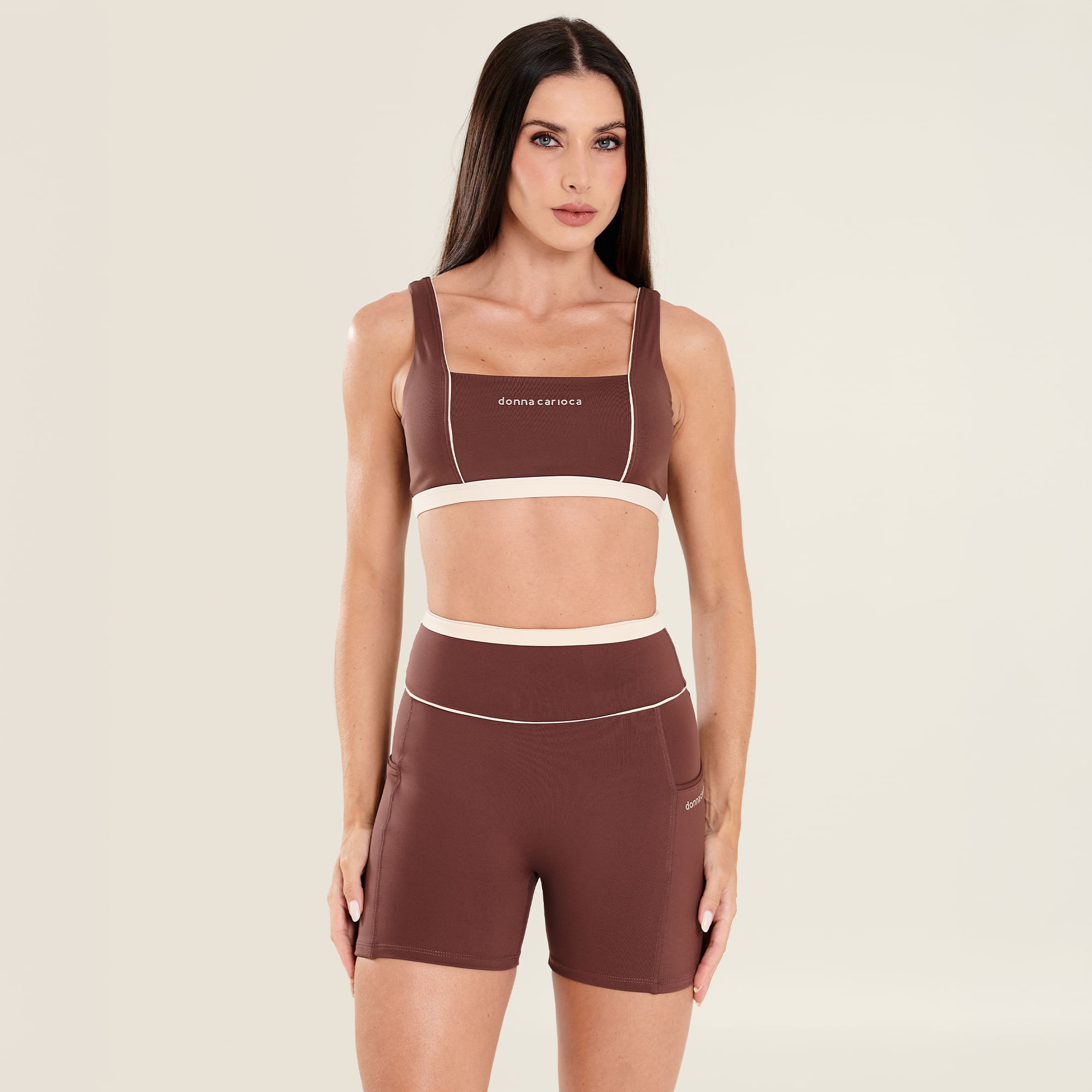 Conjunto Short Challenge Chocolamore Poliamida-Donna Carioca