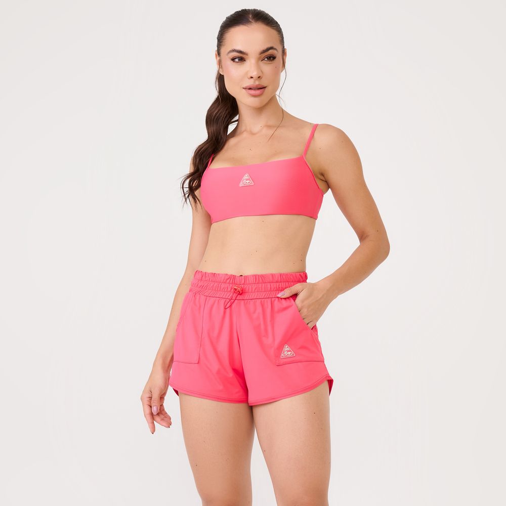 SHORT BOLSO FRONTAL ROSA PITAYA POLIAMIDA SOFT