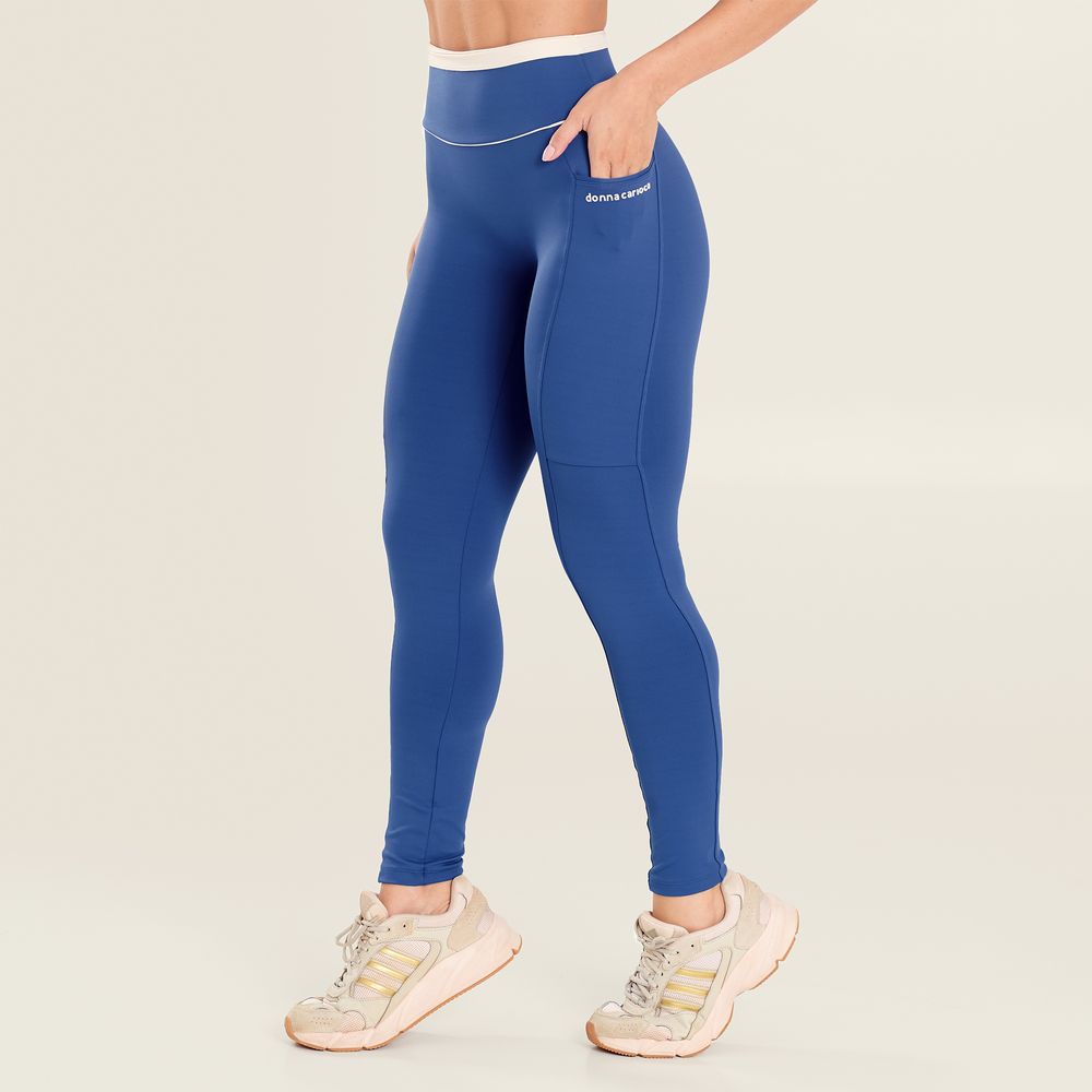 LEGGING CHALLENGE AZUL SET SAIL POLIAMIDA COM BOLSO