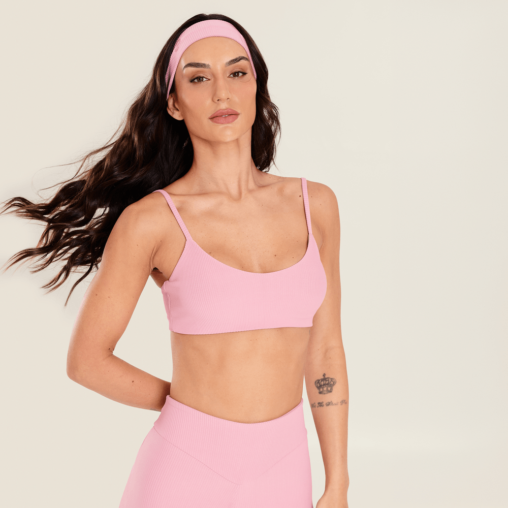 TOP CANELADO INTENSE COM BOJO ROSA ZEPHYR