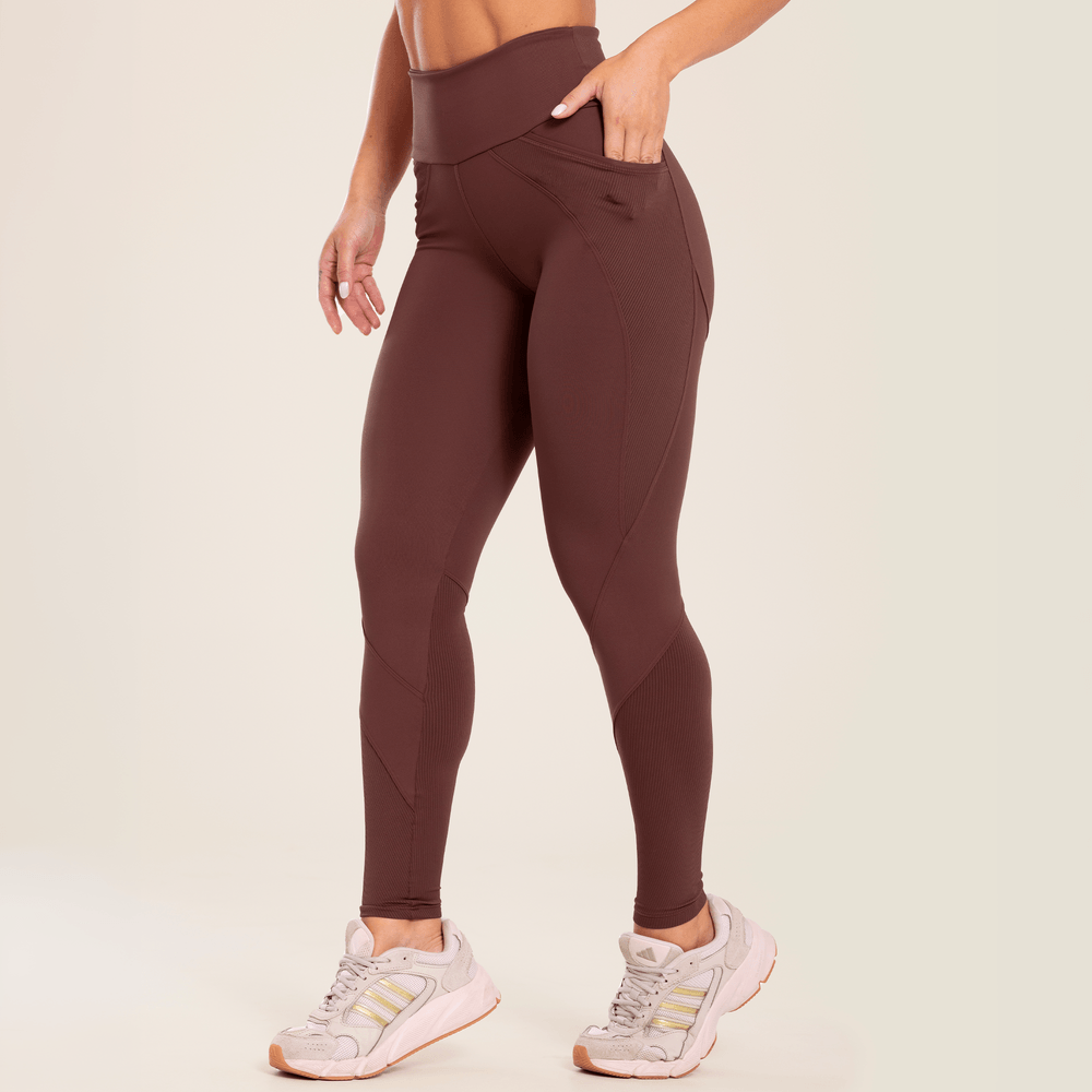 LEGGING WIND MARROM CHOCOLAMORE POLIAMIDA
